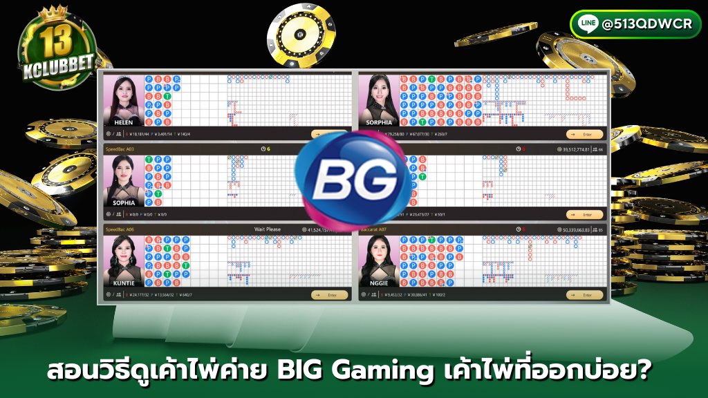 13K CLUB สอนวิธีดูเค้าไพ่ค่าย Big Gaming 3 เค้าไพ่ที่ออกบ่อย